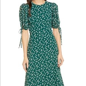 Reformation Oakley Floral Print Midi Dress size 8 EUC